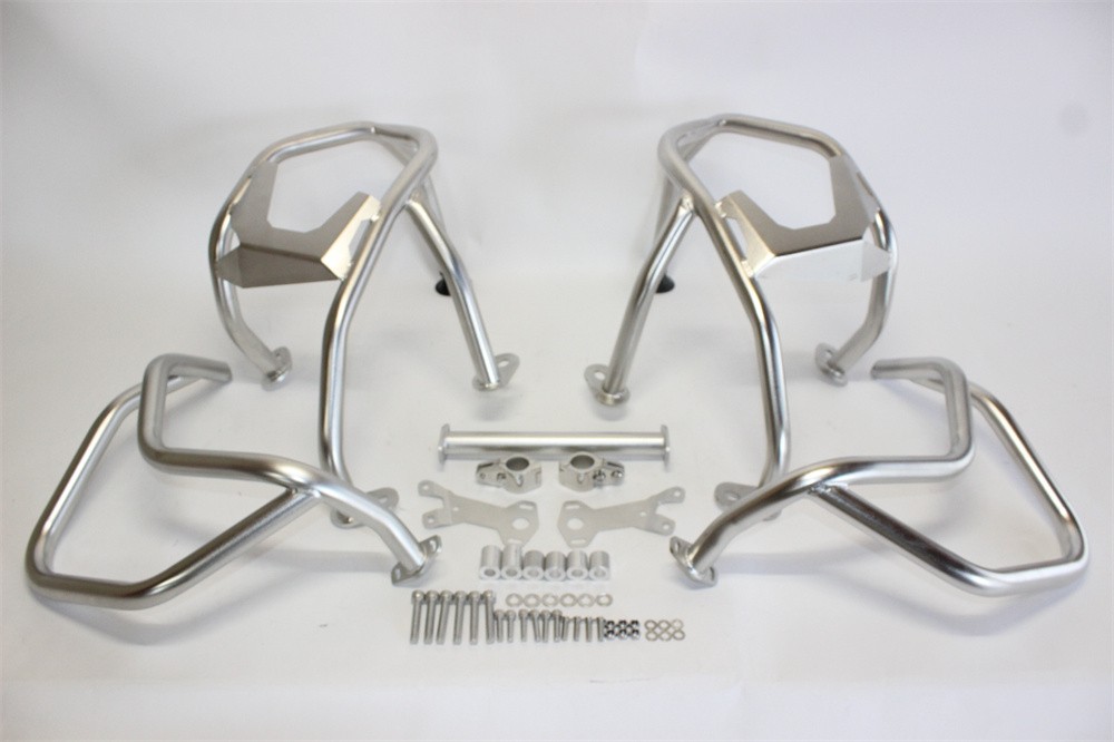 BMW用 R1300GS R 1300GS 2023 以降 ステンレス エンジンガード クラッシュバー プロテクター 下部&上部 銀 B|海展貿易shop