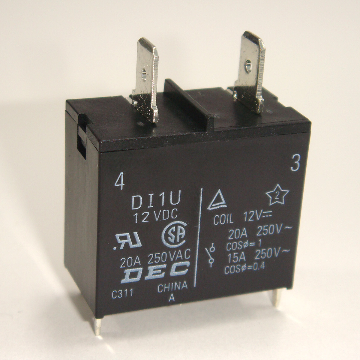 楽天市場】ミニパワーリレー 12VDC DI1U DEC 1個 : ledテープ 電子部品