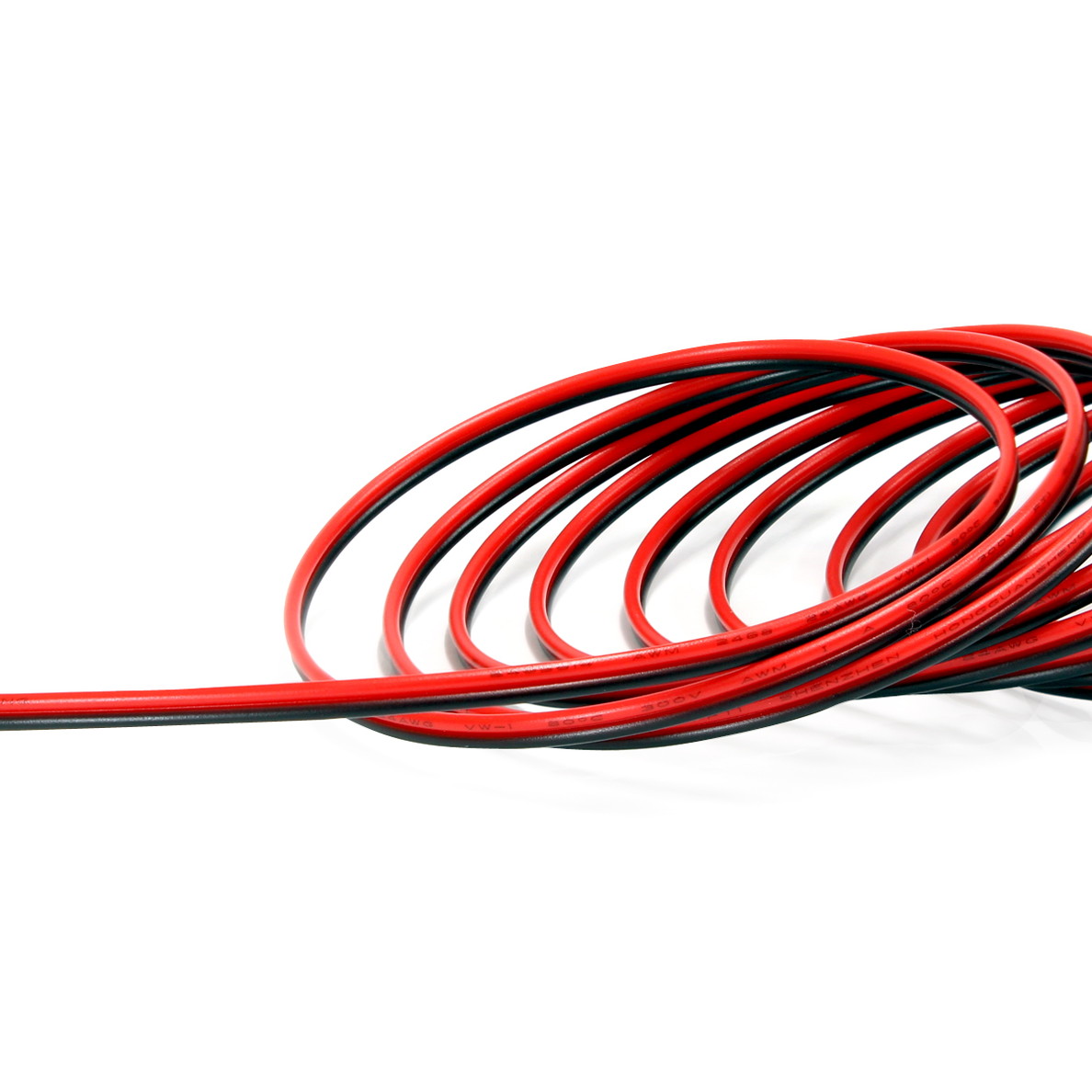 5966(1本) AWG16 電線 (50m) 赤黒