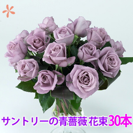 青い薔薇 送料無料 花束 アプローズ プレゼント お中元 プレゼント 青いバラ ブルーローズ レインボーローズ 花 30本 送料無料 青バラ ブルーローズ 花束 30本の花束 30本 奇跡の青薔薇 誕生日 花 結婚記念日 送別会 サントリー サントリー