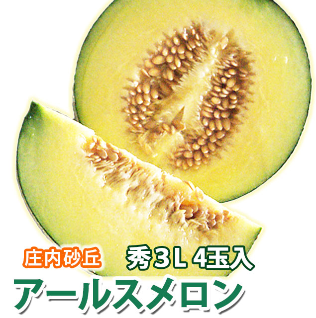 庄内砂丘特産　アンデスメロン　3L4個　2箱　贈答用 楽天市場】メロン 送料無料 【 アンデスメロン 秀3L 4個入り