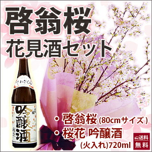 楽天市場】啓翁桜 桜 花束 山形 お花見 桜と日本酒 花見酒セット 楽天市場】啓翁桜 桜 花束 山形 お花見 桜と日本酒 花見酒セット