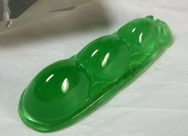 ■龍香堂■☆ミャンマー氷種翡翠（アイスジェダイト）福豆トップ３４ｍｍ（ｒ7）
