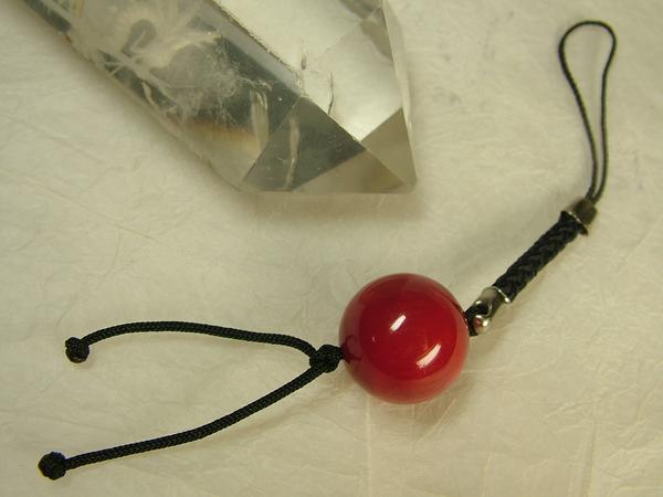 楽天市場】□龍香堂□☆赤珊瑚（血赤）17mm玉ストラップ : 龍香堂