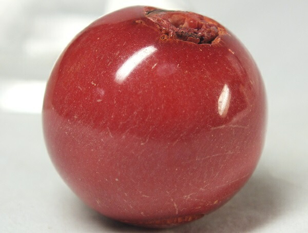 □龍香堂□☆アクセ用赤珊瑚玉（28mm） xing225800 珊瑚玉 xing225800