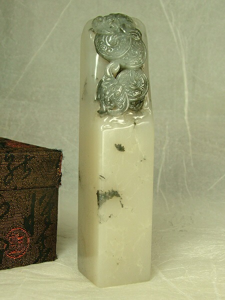 楽天市場】□龍香堂□☆寿山石桃花凍石印材「福桃」88mm