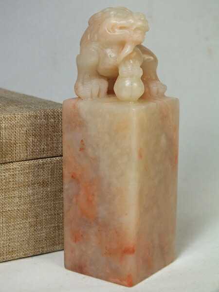 楽天市場】□龍香堂□☆寿山石桃花凍石印材「貔貅（ひきゅう