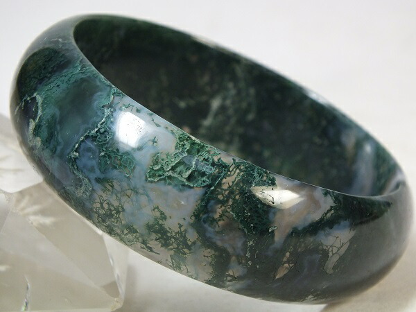 モスアゲートバングル 楽天市場】□龍香堂□☆氷種水草瑪瑙（モスアゲート）小型バングル