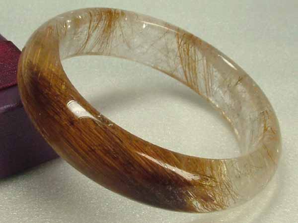 ■龍香堂■☆珍品！紅ルチル（赤針水晶）バングル５６ｍｍ（Ａ）