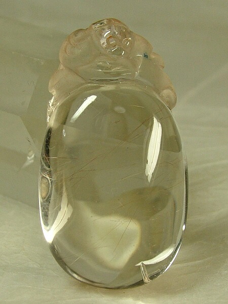 ■龍香堂■☆兎髪ルチルトップ「蝙蝠」41ｍｍ（ｅ15）