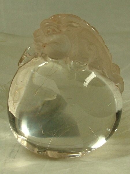 ■龍香堂■☆兎髪ルチルトップ「貔貅（ひきゅう）」48ｍｍ（ｅ13）