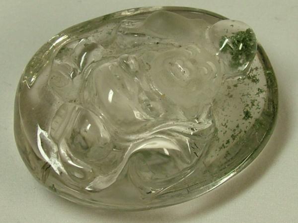 ■龍香堂■☆ガーデンクォーツ（庭園水晶）彫物「布袋」４１ｍｍ｜龍香堂