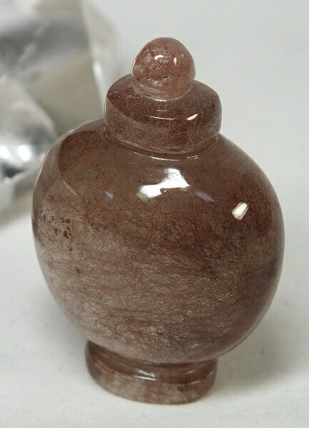 ■龍香堂■☆紅ルチル（赤針水晶）小物「小瓶」４１ｍｍ