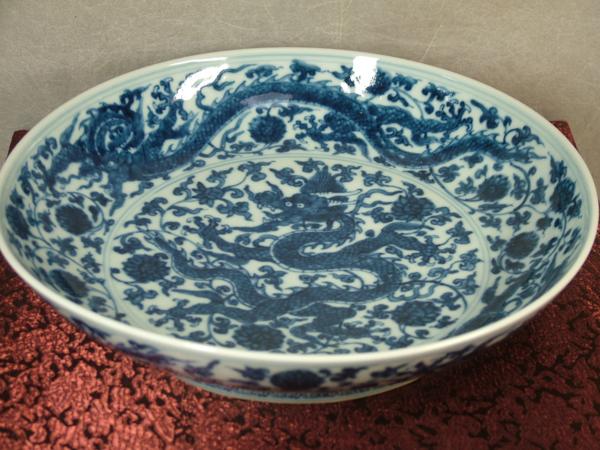 楽天市場】□龍香堂□☆【中古美品】中国骨董品「染付福魚大壺