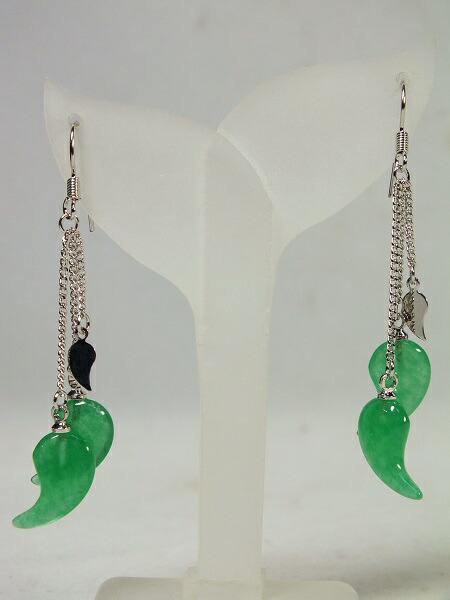 楽天市場】□龍香堂□☆ミャンマー翡翠 雫型ピアス（A） : 龍香堂