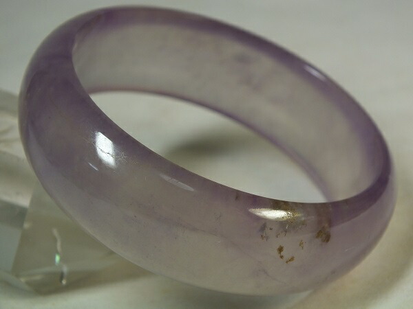 ■龍香堂■☆ミャンマーラベンダー氷種翡翠（ひすい）バングル５６ｍｍ（ｖ12）