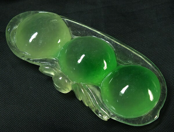 ■龍香堂■☆ミャンマー氷種翡翠（アイスジェダイト）福豆トップ５４ｍｍ（ｈ42）