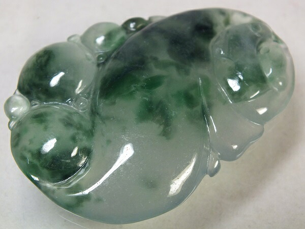■龍香堂■☆ミャンマー氷種翡翠(アイスジェダイト)宝珠トップ52mm(j22)