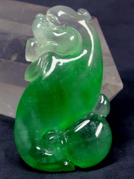 ■龍香堂■☆ミャンマー氷種翡翠　貔貅トップ（41ｍｍ）