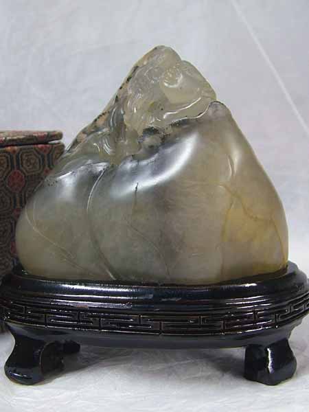 楽天市場】□龍香堂□☆田黄石 台付置物「長寿梅」70mm（v16