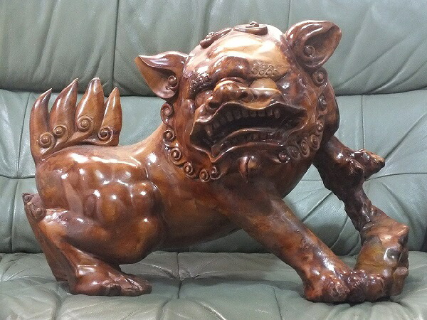 ■龍香堂■☆榕(あこう)の木470mm「獅子置物」|龍香堂