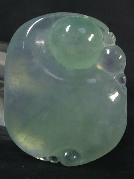 ■龍香堂■☆ミャンマー氷種薄ラベンダー翡翠「露水トップ」52ｍｍ｜龍香堂