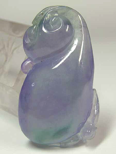 ■龍香堂■☆ミャンマーラベンダー氷種翡翠　如意トップ（45ｍｍ） 16,500円