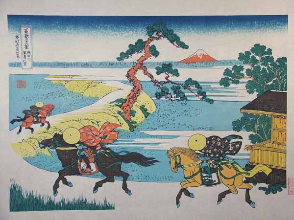 ■龍香堂■「劉長青」復刻木版浮世絵 葛飾北斎『隅田川関屋の里』
