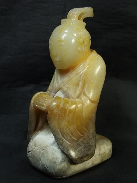 中国　玉石白玉彫刻　玉器　環　装飾品　C　3757E 中国 玉石白玉彫刻 玉器 環 装飾品 C 3757E