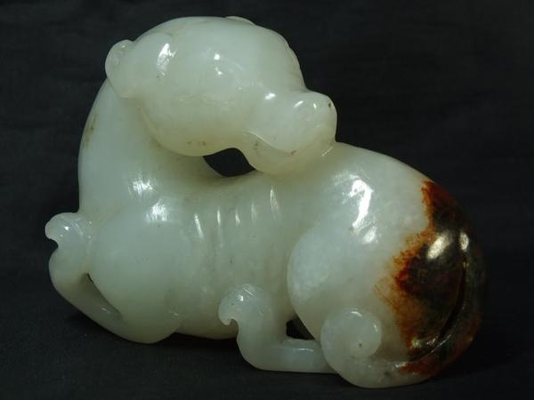 楽天市場】□龍香堂□☆旧中国白玉（はくぎょく）貔貅（ひきゅう