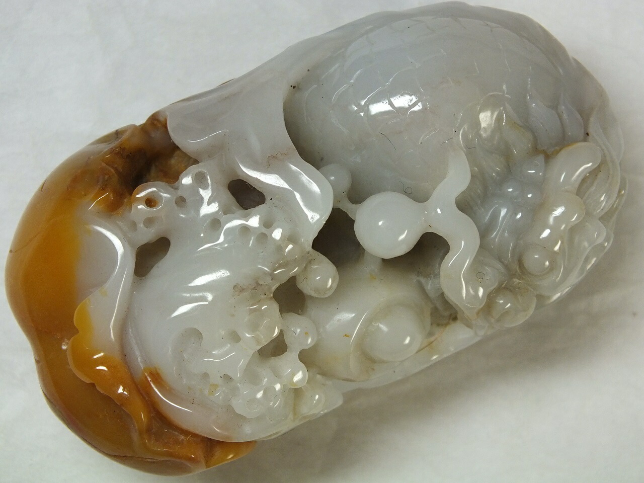 楽天市場】□龍香堂□☆和田（ホータン）黄玉「金魚」65mm（v24