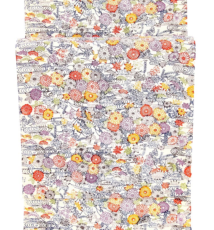 新品☆夏物,単衣きもの兼用袋帯☆京都名門市田取扱い伝統涼感工芸桔梗露芝文特選絽織 新品☆夏物,単衣きもの兼用袋帯☆京都名門市田取扱い伝統涼感