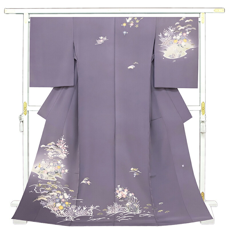 美品 縮緬 単衣 京友禅吊り染ボカシ 丈164 裄68 美品 縮緬 単衣 京友禅吊り染ボカシ 丈164 裄68 美品