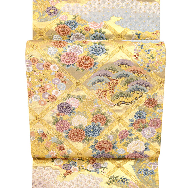 こんぺいとう新品西陣名門まきの織物正絹最高級多色織特撰錦箔豪華振袖用袋帯 こんぺいとう様専用新品西陣名門まきの織物正絹最高級多色織特