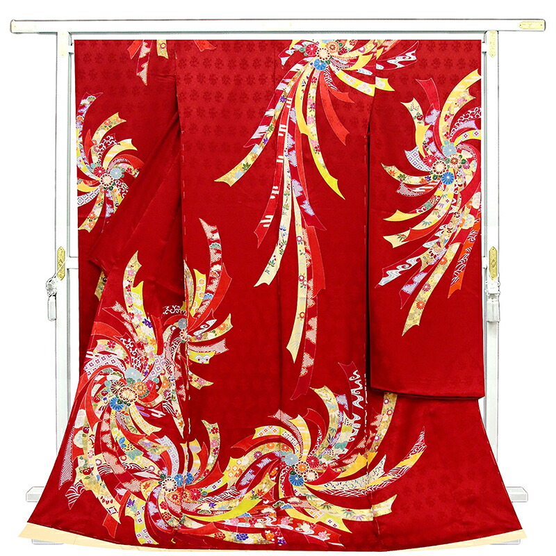 ※記念感謝祭☆仕立無料・送料無料☆京友禅手描染、本金、刺繍入り☆優美吉祥四季花熨斗文特撰本加工振袖☆名門市田謹製