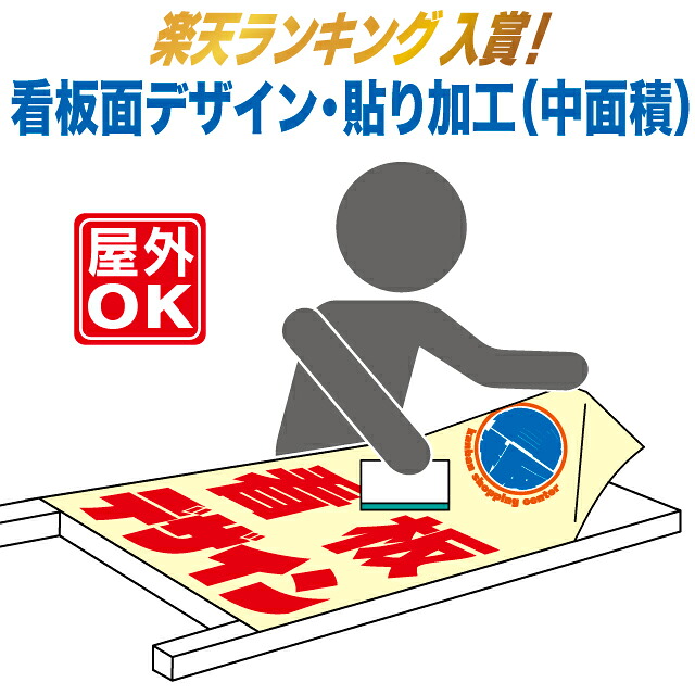 看板面デザイン・貼り加工(中面積) オプション商品 ランキング入賞商品|看板ショッピングセンター
