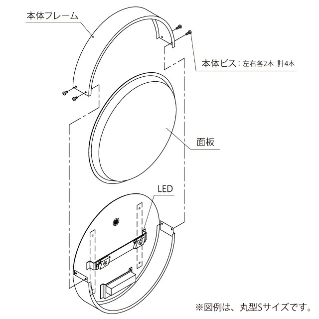 送料無料 壁面用丸型led看板 L デザイン 貼り加工込み 店舗用看板 壁用看板 丸型看板 電飾看板 照明入り看板 片面看板 Mysteelroof Com