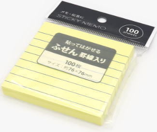 貼ってはがせる76x76mmふせん罫線入100枚x10冊x30set【023052 】沖縄・離島不可｜爆安問屋KANBI