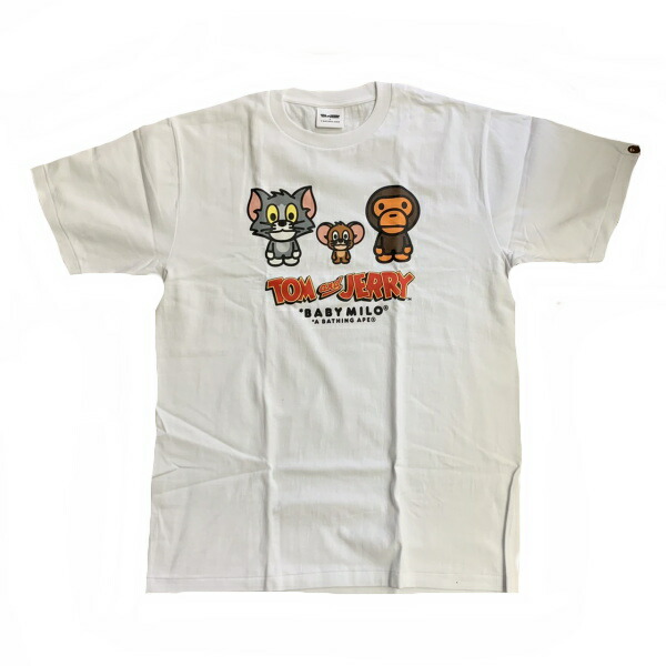 Tシャツ カットソー オンラインショップ Tシャツ Tom Ape Bathing A ベイシングエイプ And Sa6054 税込価格 質屋出店 新品 あす楽対応 Tee2 トムアンドジェリー コットン100 白 L 2h Milo Jerry Baby Curiosidadesgastronomicas Com