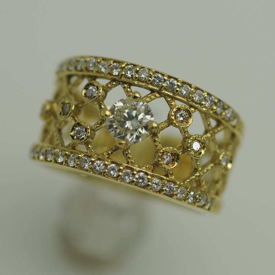 ♪リング 指輪♪ K18YG/ダイヤD0.356 0.30/#11.5 【JR1966】【税込価格】【質屋出店】【中古】【対応】