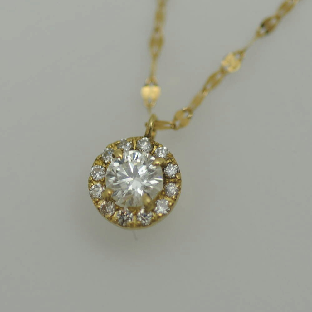 ♪ネックレス♪ K18PG/ダイヤD0.18 D0.06 【JR2026】【税込価格】【質屋出店】【中古】【対応】｜かねき質店