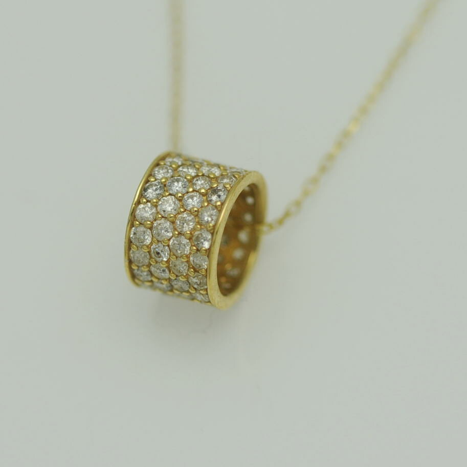 ♪ネックレス♪ K18YG/ダイヤD1.00 【JR2072】【税込価格】【質屋出店】【中古】【対応】｜かねき質店