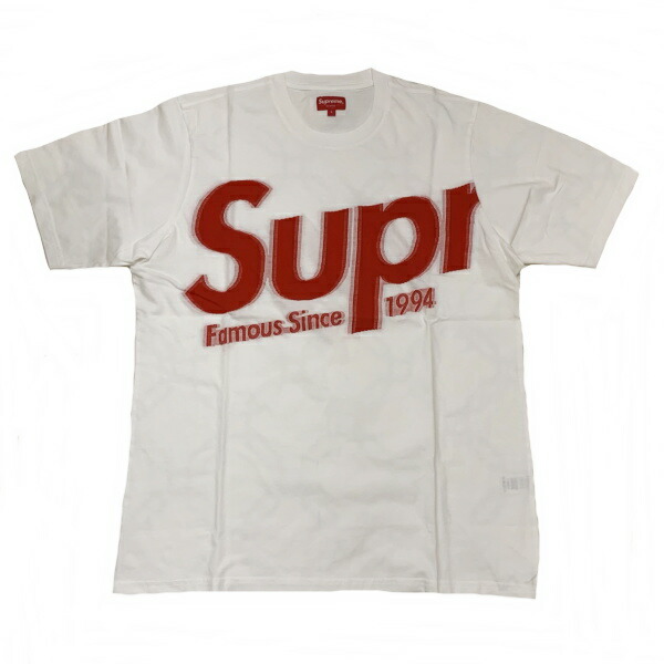 Tシャツ カットソー 人気絶頂 Spellout メンズ Tシャツ Intarsia Supreme シュプリーム S S Sa6156 税込価格 質屋出店 新品 あす楽対応 Top インターシャスペルアウト コットン 白 赤 21ss L