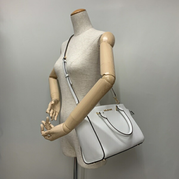 ◇マイケルコース Michael Kors◇ 2WAYバッグ レザー ホワイト 35H8GLMS2L バッグ 