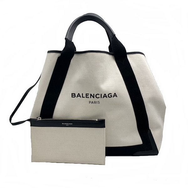 品質満点 バレンシアガ BALENCIAGA トートバッグ ネイビーカバM