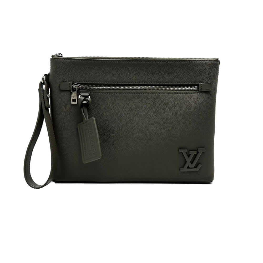 ★ルイ・ヴィトン LOUIS VUITTON★ 二番め御徒面子/アエログラム/テイクオフポーチ/カーキ/M81735 【LV2254】【税込通貨価値】【一六銀行下位区分】【中古】【相応う】