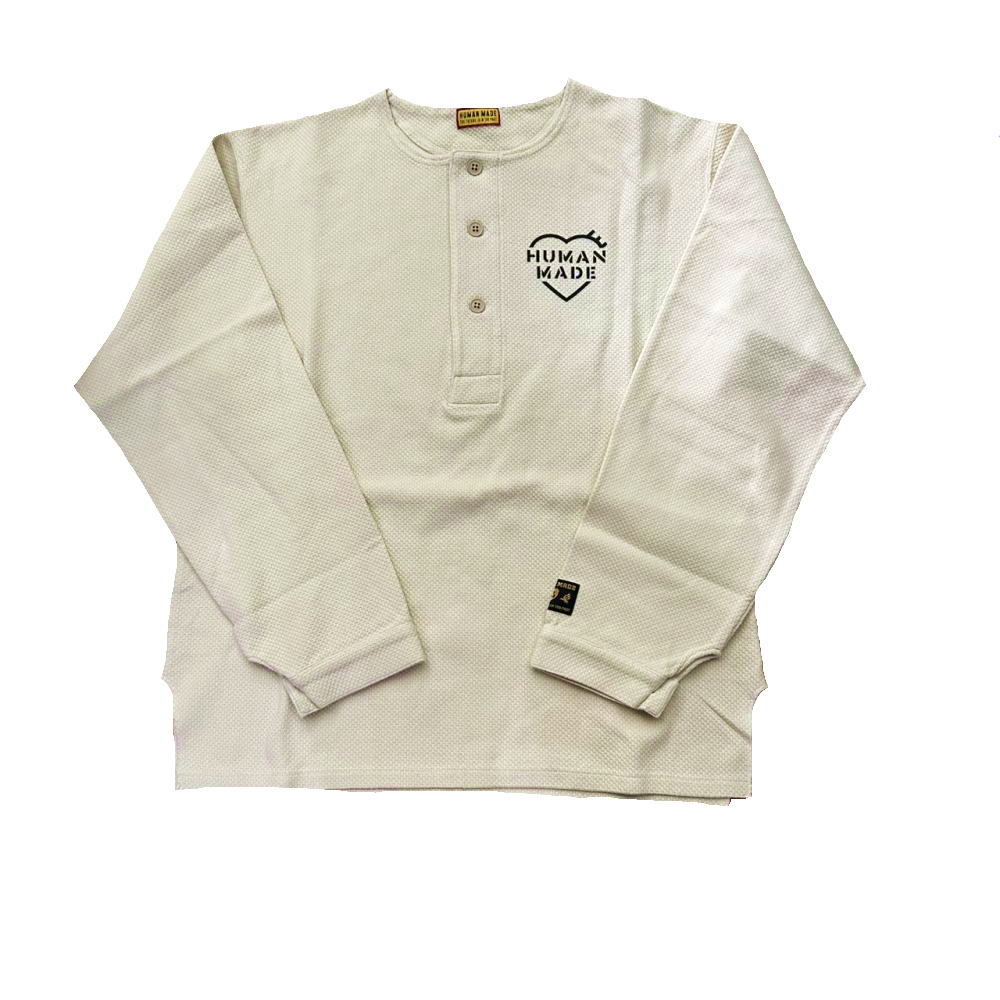 楽天市場】HUMAN MADE 24ss HENLEY NECK L/S TEE Lサイズ ヒューマン