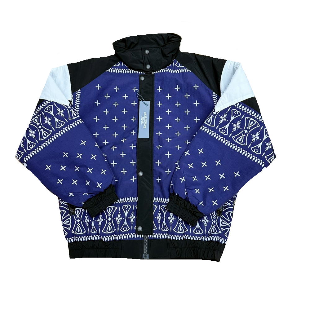 ◆チャレンジャー CHALLENGER◆ メンズ/BANDANA80'S JACKET/バンダナ80'ジャケット/ポリエステル×ナイロン/2025FW/#M/ネイビー/CLG-JK025-010 【SA8465】【税込価格】【質屋出店】【新品】【対応】