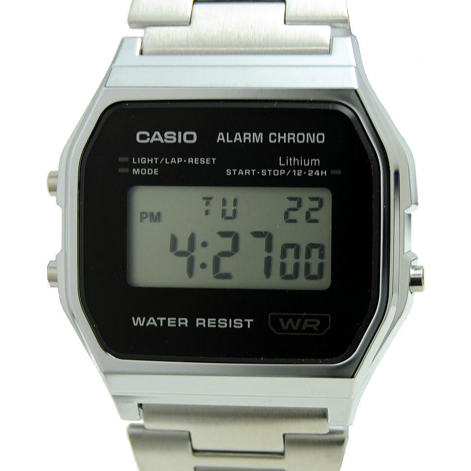◆カシオ CASIO◆ 【箱 保】メンズ時計/クラシックスタンダード/SS/ブラック/A158WEA-1JF 【MW1935】【税込価格】【質屋出店】【新品】【対応】