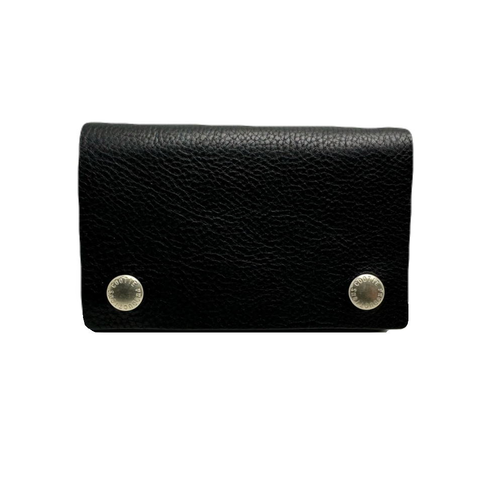 ◆クーティ COOTIE◆ がま口/2つ折L字ファスナーサイフ/Leather Trucker Wallet/なめし革/黒いこと/CTE-25S548 【SA8541】【税込必要経費】【一六銀行下位区分】【新品】【相応う】 バッグ・小物・ブランド雑貨-財布・ケース-レディース財布